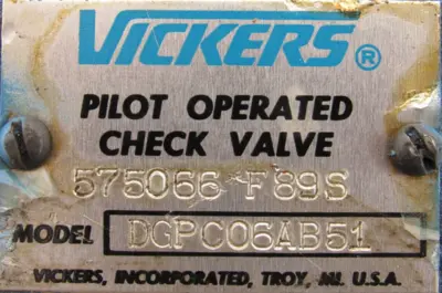 NEW VICKERS DGPC06AB51 CHECK VALVE