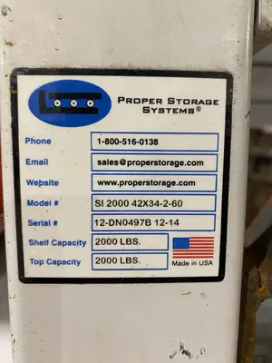 USED PROPER STORAGE SYSTEMS MANUAL ROLL OUT STORAGE DIE SHELVING