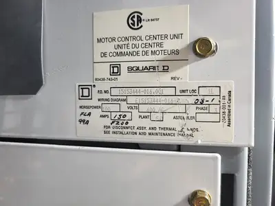 USED SQUARE D MODEL 6