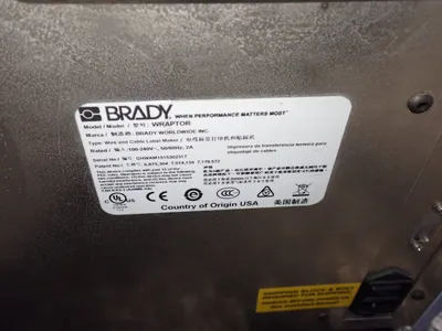 Used BRADY WRAPTOR Label Printers Ohio US | HGR 24 #917665