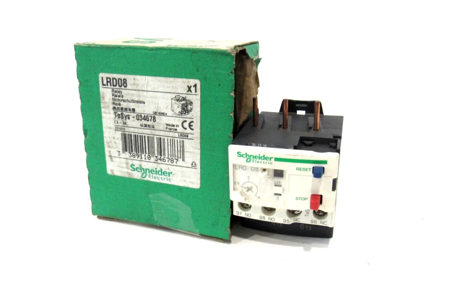 NEW SCHNEIDER ELECTRIC LRD08 OVERLOAD RELAY
