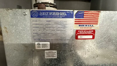 Ajax Boiler Low Pressure Steam Boiler Model MNC-50 Serial 27903 for 20bbl brewhouse 50hp