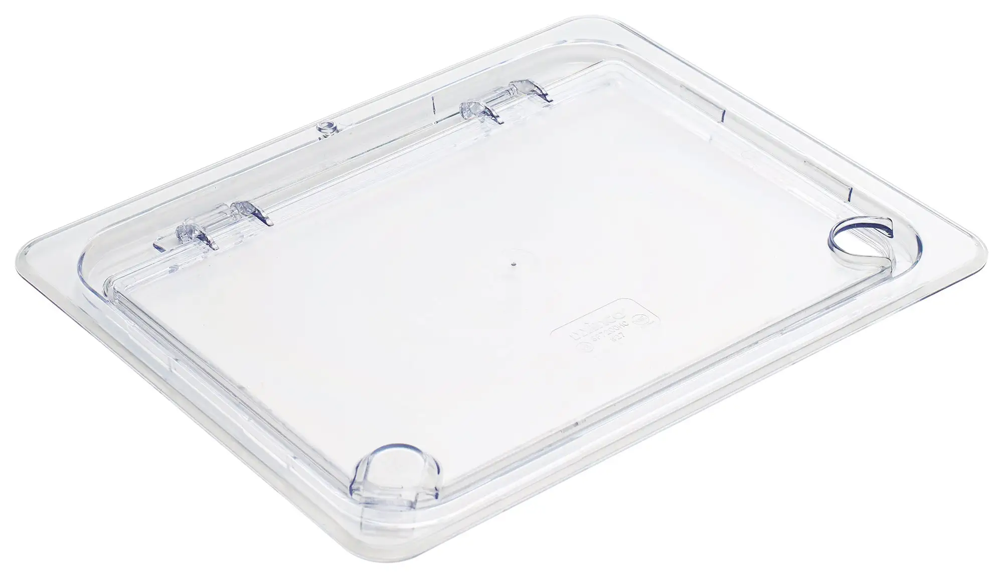 Hinged Lid Cover for SP7202/7204/7206/7208, 1/2 Size, Peg Hole,Notched,Clear. (12 Each)