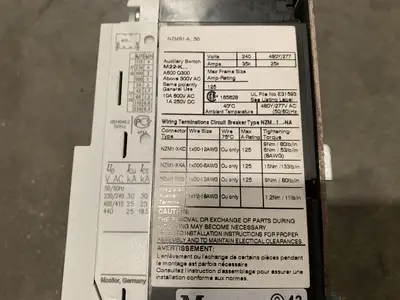 Used MOELLER NZM B1-A40-NA Switchgears British Columbia CA | Lenmark #244210