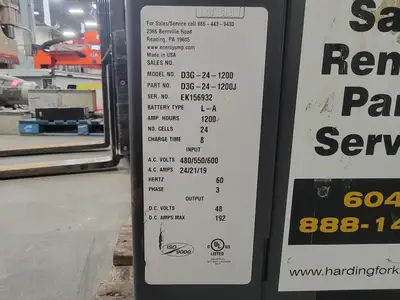 Used ENERSYS D3G-24-1200 Battery Chargers British Columbia CA | Lenmark #238383