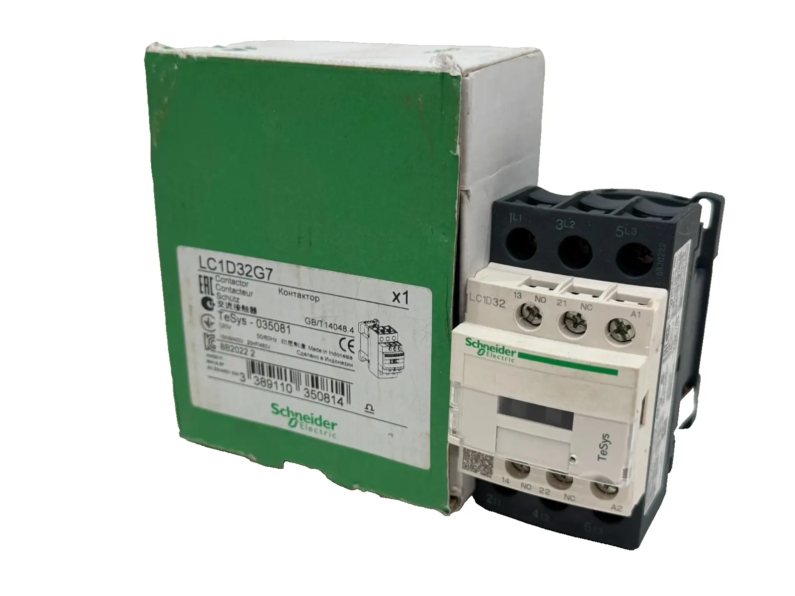 NEW SCHNEIDER ELECTRIC LC1D32G7 CONTACTOR 120V 50/60HZ