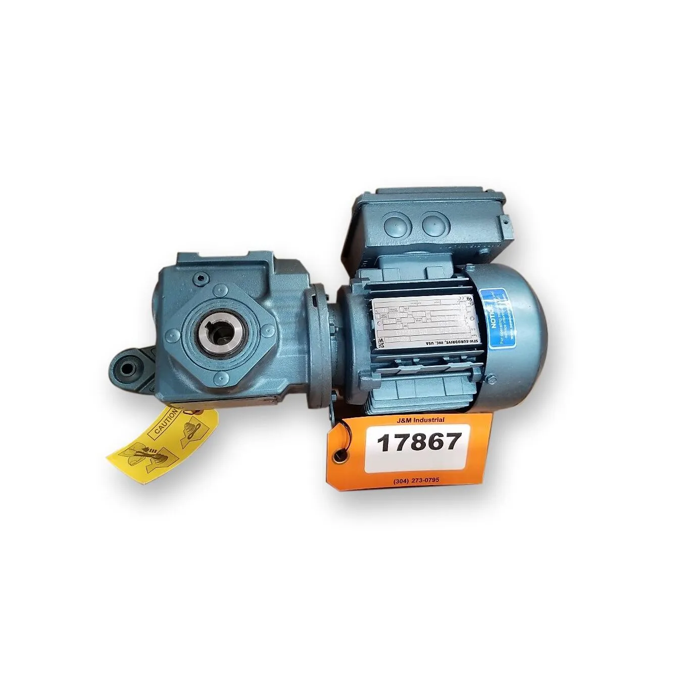 Surplus 1/2HP Sew-Eurodrive AC Electric Helical Gear Motor - 21RPM