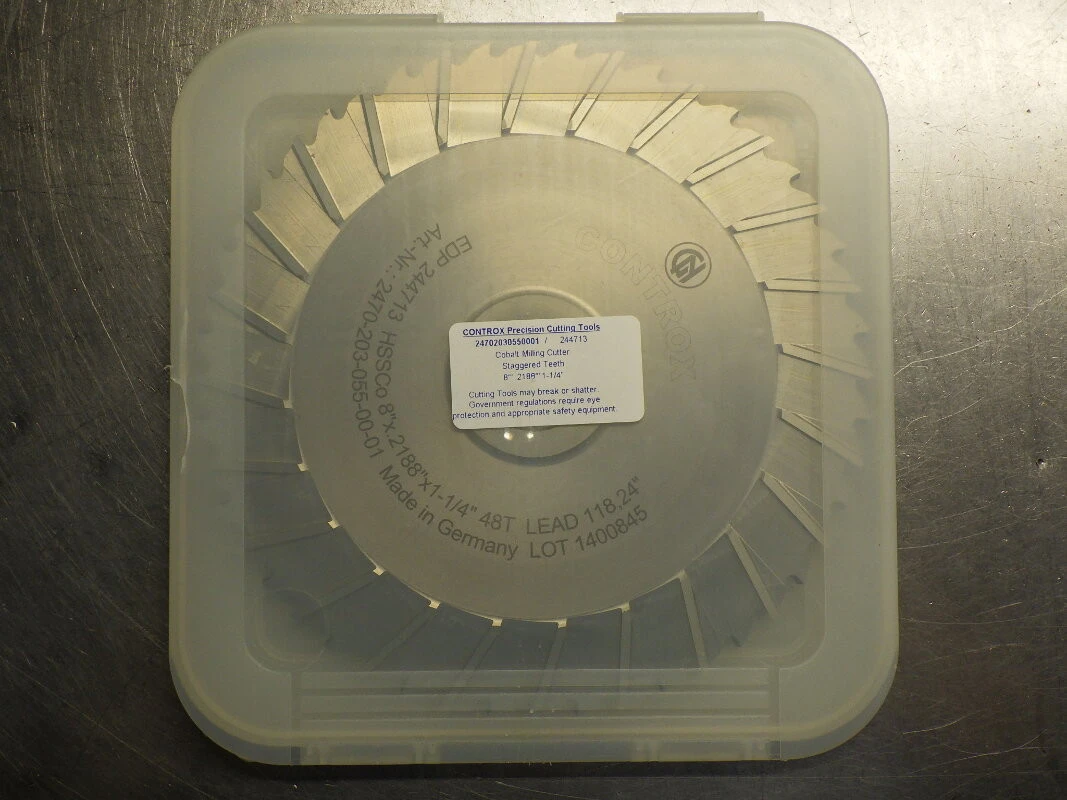 Controx 8" x 7/32" HSSCo Slot Saw 1.25" Arbor 48 Teeth 244713 (LOC3261)