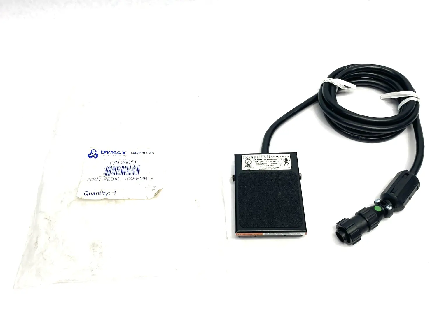 New | in-Stock LINEMASTER TREADLITE II Foot Operated Switch Pedal, Dymax 36051 Switch Parts Michigan US | Maverick Industrial Sales #1392631