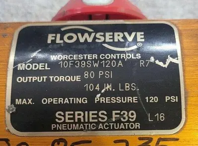 USED WORCESTER CONTROLS 10F39SW120A