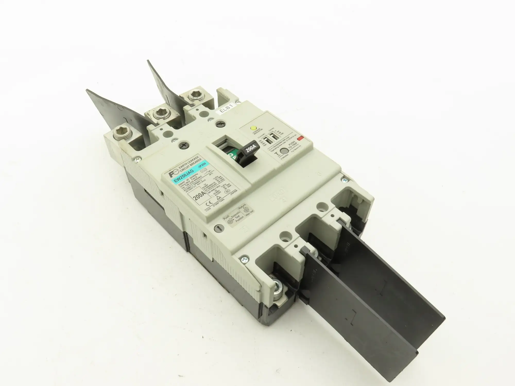 Fuji EW250JAG-3P200 Earth Leakage Circuit Breaker 3-Pole 200A 100-440VAC