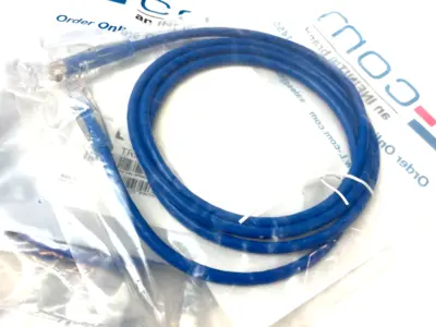 NEW L-COM ETHERNET PATCH CORD CAT5E BLUE