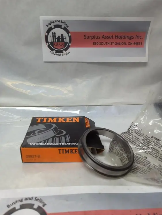 New | in-Stock TIMKEN 28921-B Bearings | Surplus Asset Holdings #1197762