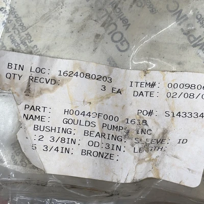 New | in-Stock Goulds H00449F0001618 Pumps Indiana US | J&J Industrial Supply #1445522