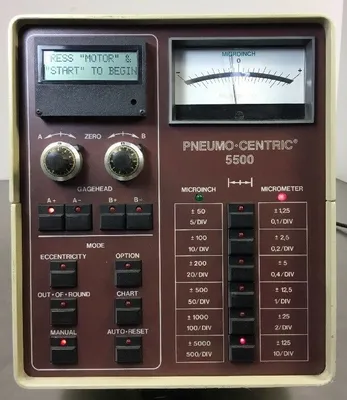 PNEUMO-CENTRIC 5500 Model No. 5511-10 GAGEHEAD CONTROLLER W/ MICROMETER. 1E