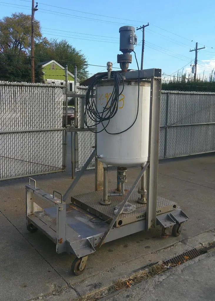 SPC9063  Tank 50 gallon vertical tank, Stainless Steel, 3/4 HP agitator, dish
