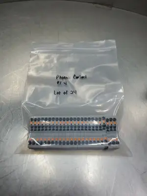Phoenix Contact PT 4 Grey Feed-Through Terminal Block, Lot of 24. 4A-41