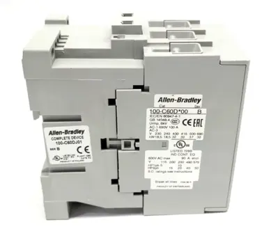 100-C60DJ01 | Allen Bradley  Ser B 60A IEC Contactor 24VDC Integrated Diode 1NC 0NO - New – Open Box