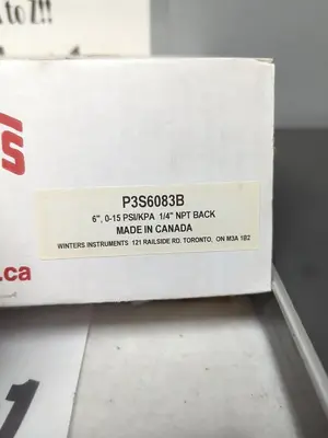 New | in-Stock WINTERS P3S6083B Universal Pressure Meters Ohio US | Surplus Asset Holdings #1242507