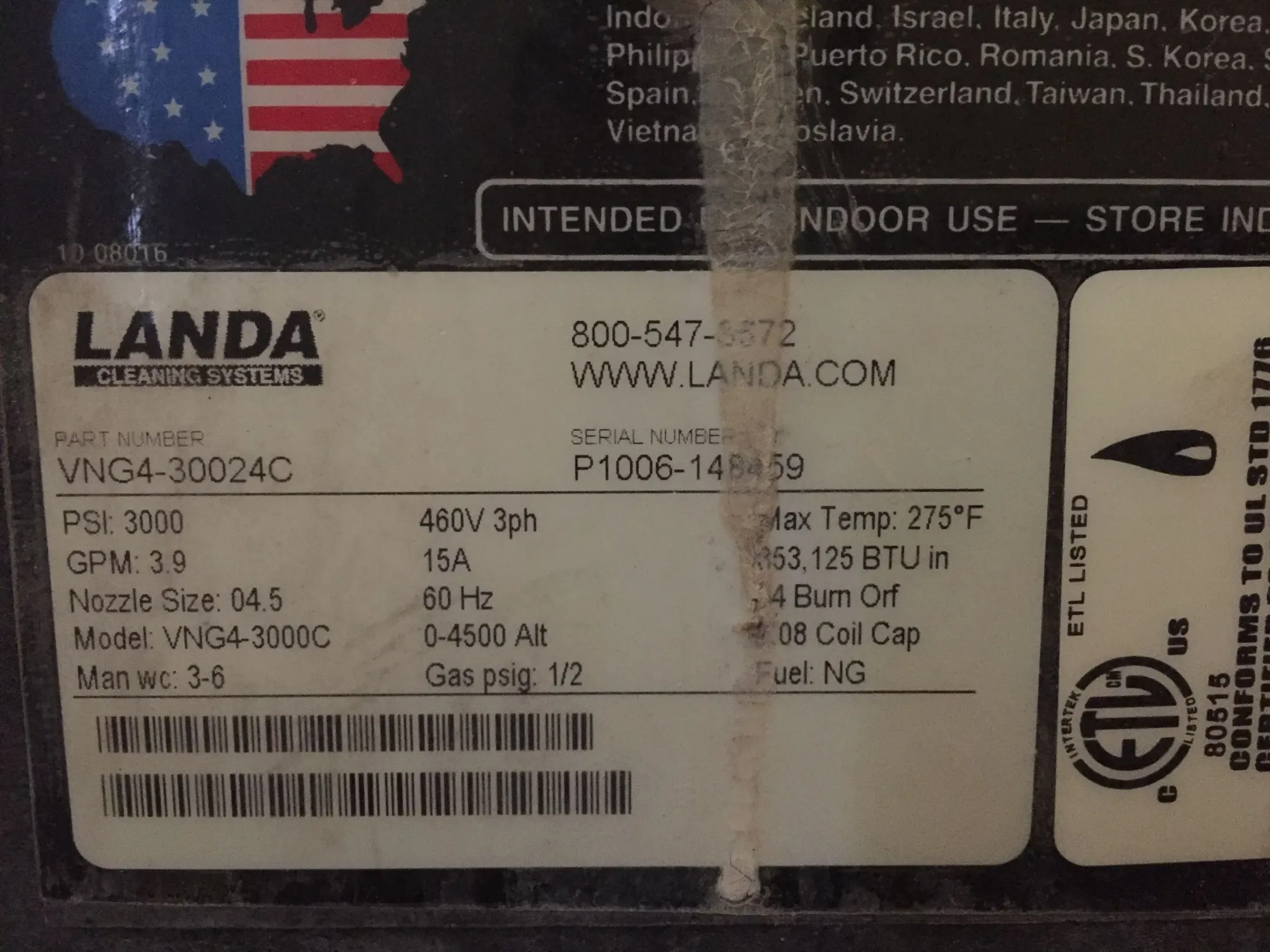 USED LANDA VNG4-30024C