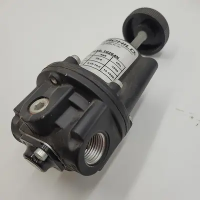 USED FAIRCHILD INDUSTRIAL PROD 10264N FAIRCHILD MODEL PLUNGER OPERATED PNEUMATIC PRECISION REGULATOR