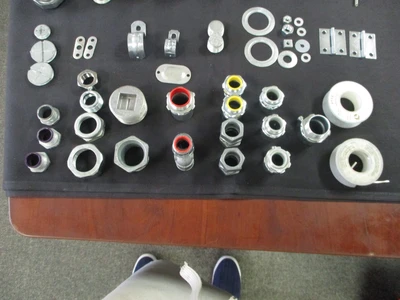 New Misc. Connectors, washers, Clamps, Couplings and Conduits (QTY 87)