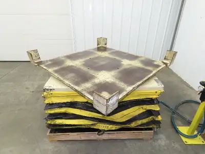 Airfloat Pneumatic Air Scissor Lift Table 4000lbs 48x48" Turntable Top 11 to 25"