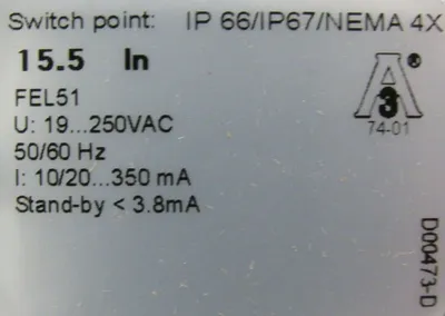 NEW ENDRESS+HAUSER FTL51H-ATC2CD1E6A LEVEL SWITCH 16" FTL51HATC2CD1E6A