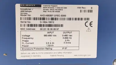 Used Kollmorgen AKD-N00307-DFEC-E000 Servo Drives Michigan US | Maverick Industrial Sales #1398042