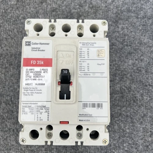 Used Cutler-Hammer FD3030L Circuit Breakers California US | Davliegogo LLC #1706071