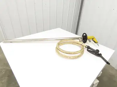 Lutz MD-2 Pneumatic Air Mixer Drum Container Pump 48" Tube w/Hose Niro 41-R DL