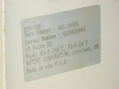Mattec Corporation 561-1056A LCD Screen HMI Push Button Interface Operator Panel