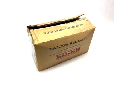 NEW BALDOR RELIANCE RIGHT ANGLE GEARMOTOR, 0.38HP, 3-PH, 75:1 RATIO