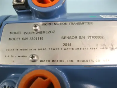 USED Micro Motion 2700 R12 AB MEZCZ