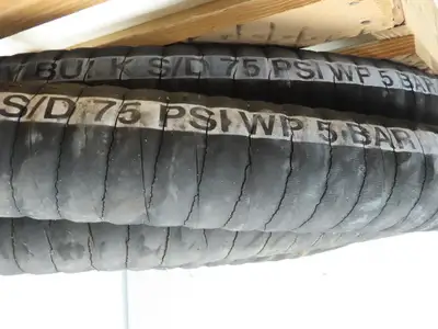 Jason 4470 Dry Bulk Material Suction Hose 3" ID x 48' Gum Rubber 75 PSI