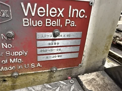 41" Wide Welex Sheet Stack, 12" Top Roll, 24" Middle And Bottom Roll