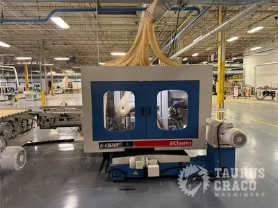 Used 2019 E-CHAIN ECT-48S ANGULAR DOUBLE END-TENONER LINE Woodworking Tenoners Ontario CA | Taurus Craco Machinery Inc #1314188