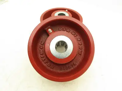 Hamilton 040875 Cast Iron Steel Caster Wheel 6" Dia 2.5" Width 1" Bore Lot of 2