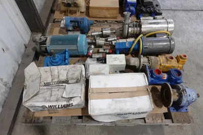 2 PALLETS OF ASSORTED PUMPS AND PUMP PARTS