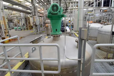 Mason Steel Tank, Approximately 2,500 Gallons, Stainless Steel, Vertical.