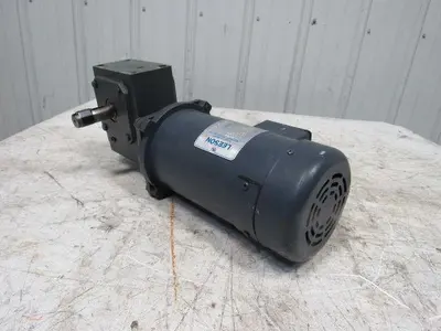 Leeson 098008.00 180VDC Electric Motor W/Hub City 40:1 Ratio Left Gear Reducer