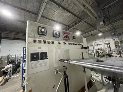 Bartelt model IM7 Pouch Packager with AMS Auger Filler and  liquid filler