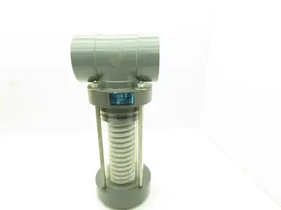 Plast-o-matic ES200B-NC 2" Shutoff Valve PVC Spring Return NC Pneumatic Powered