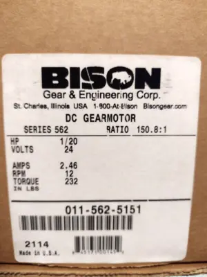 NEW BISON 562 SERIES GEARMOTOR