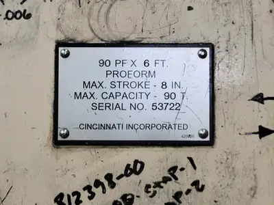 USED 2006 CINCINNATI 90PF X 6 PROFORM