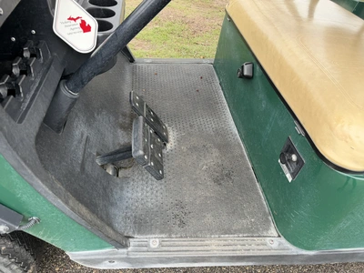(1) 2015 E-Z-Go golf cart with a Kawasaki gas engine, includes ball washer and Club canopy, ball cov...