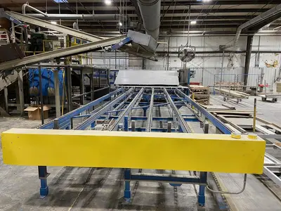 COMBINATION POWER BELT CONVEYORS & CHAIN-DECKS MATERIAL-HANDLING SYSTEM