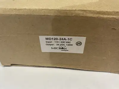 New | in-Stock Micron DINergy™ Rail Mountable Power Supply, 120W, Single Output DIN Rail Power Supplies Michigan US | Maverick Industrial Sales #1391115