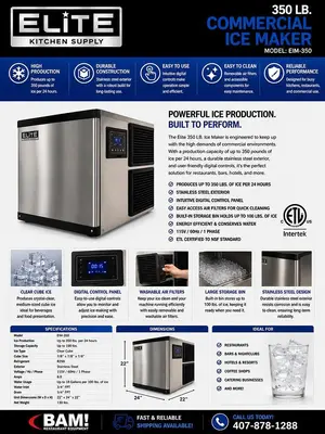 Elite 350 Pound Ice Maker