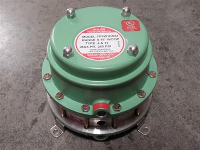 Solon 7PSW1DSS1 Pressure Switch 0-15" WC/DP 250 max. PSI New NIB